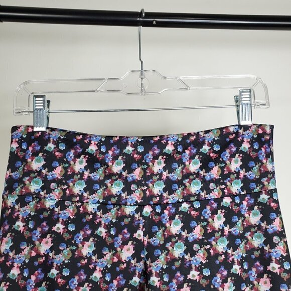 Onzie Floral Print Crop Length Leggings Size Medium/Large - Picture 4 of 8